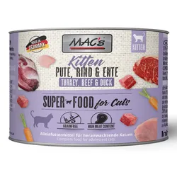 MAC ́s CAT Kitten Pute/Rind & Ente 6x200 g