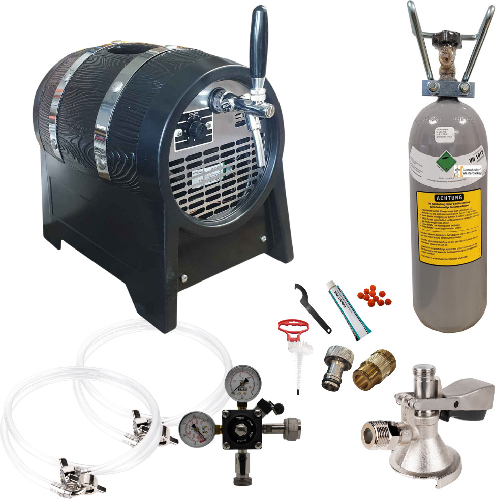 Zapfanlage Bierfassform Komplettset Flachkeg(A) 2kg & Reinigungsset