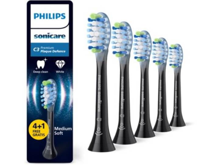 Philips - Brossette Dentaire Sonicare Lot De 4+1 - Hx9045/88 Black Premium Plaque Defence C3