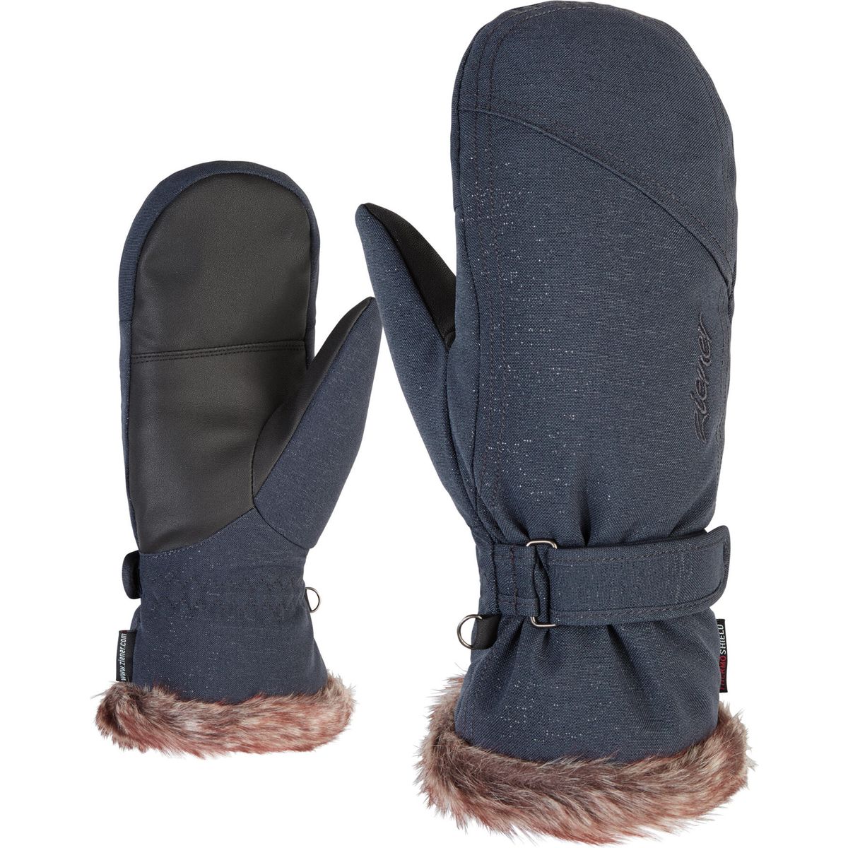Ziener KEM Mitten Lady Glove gray ink spark (369) 6 801118-369-6