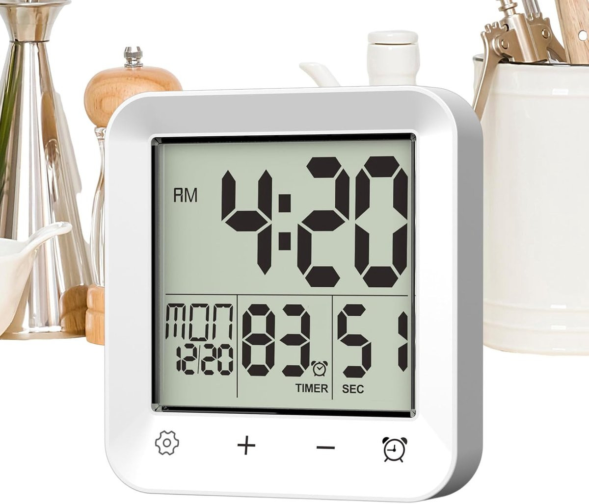 Waterdichte Douche Timer met Temperatuurweergave - Badkamer Klok - 10,3 x 5,1 x 11,3 cm