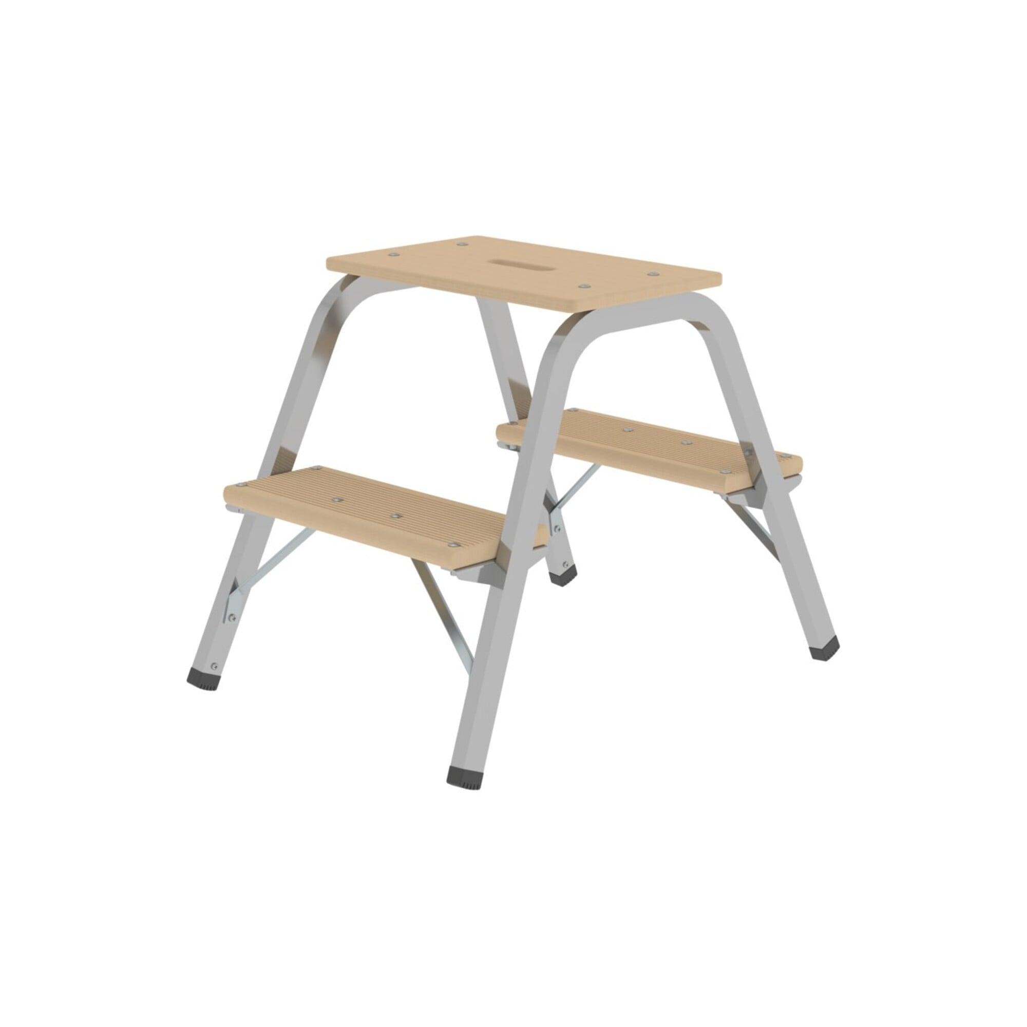 MUNK Tritt aus Stahl und Holz, 2 Stufen - 39002 (039002)