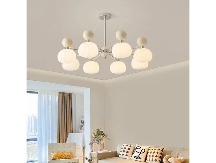 SANDYHA élégant moderne citrouille lustre lampe à LED élégant luminaire pour salon chambre décor à la maison parfait pour
