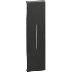 Legrand KG01 LivingNow 1-modulige Tastenabdeckung ohne Symbol in der Farbausführung Black