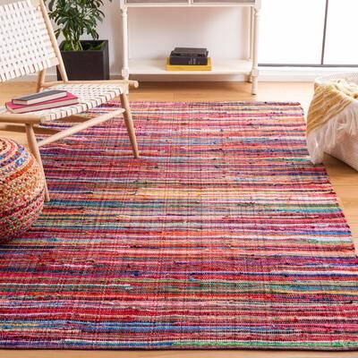 SAFAVIEH Handmade Rag Rug Annalee Stripe Cotton Rug