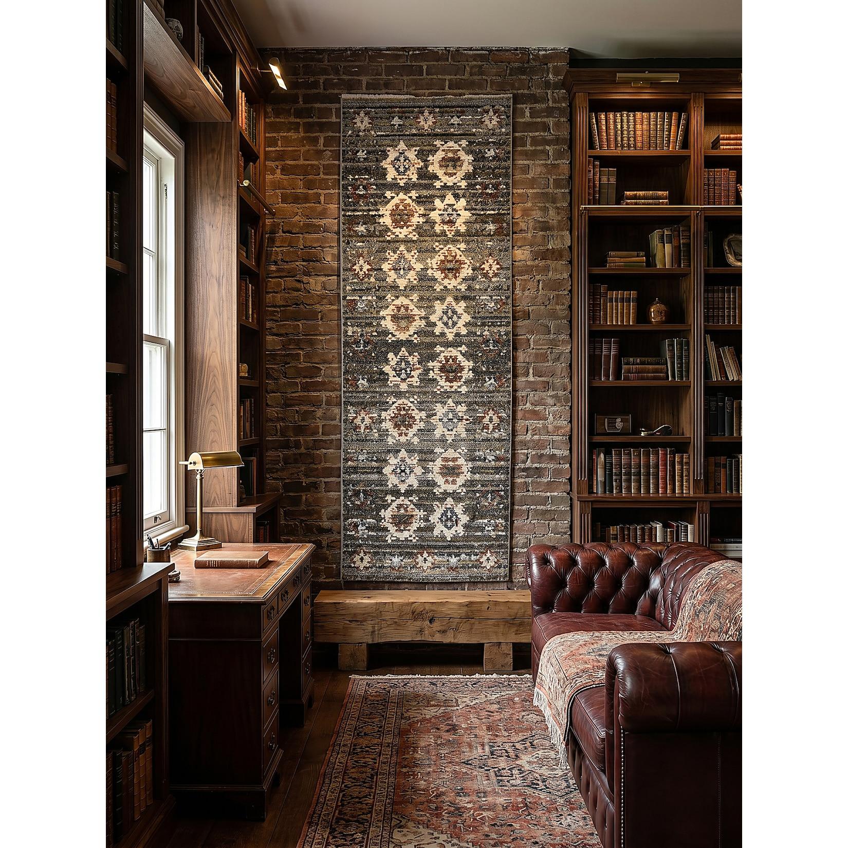 Läufer Vintage Grün 80 x 300 cm - PERRAN Kadima Design