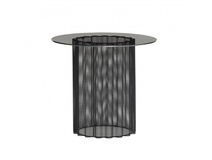 Hubsch Bijzettafel metaal/glas - zwart