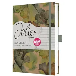 Sigel Notizbuch »Jolie Pure Ginkgo« liniert 8 mm A5 weiß, 15.2x20.3 cm