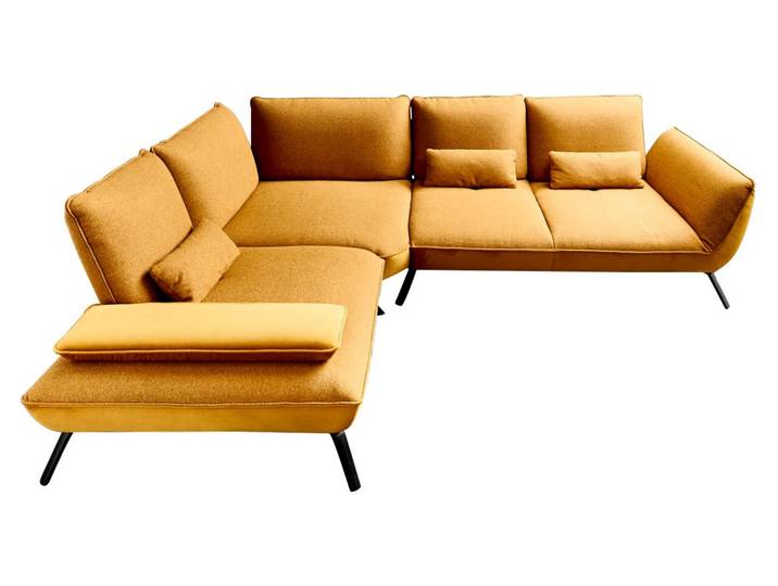 Moderano Ecksofa ALPHA PLUS, senf, Stoff