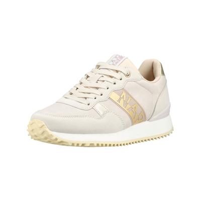 Sneaker NAPAPIJRI "Napapijri Sneaker Lederimitat/Textil", Damen, Gr. 39, beige (beige, grau), Lederimitat, Textil, Schuhe Sneaker