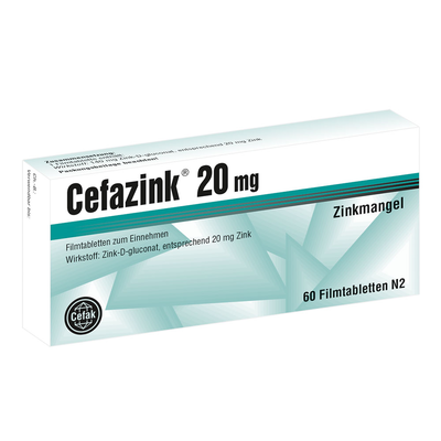 Cefak KG CEFAZINK 20 mg Filmtabletten 60 St 10549299
