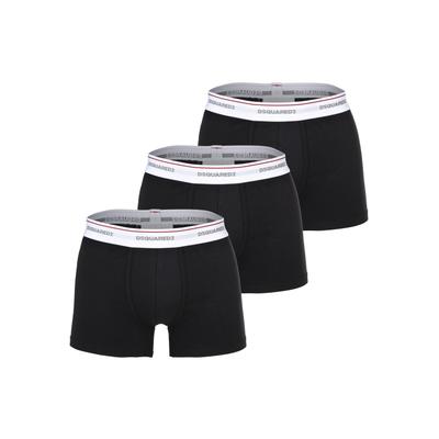 Boxershorts DSQUARED2 "Boxershort 3-PACK TRUNK 3er Pack", Herren, Gr. M, schwarz, Obermaterial: 94% Baumwolle CO. 6% Elasthan EL., Unterhosen