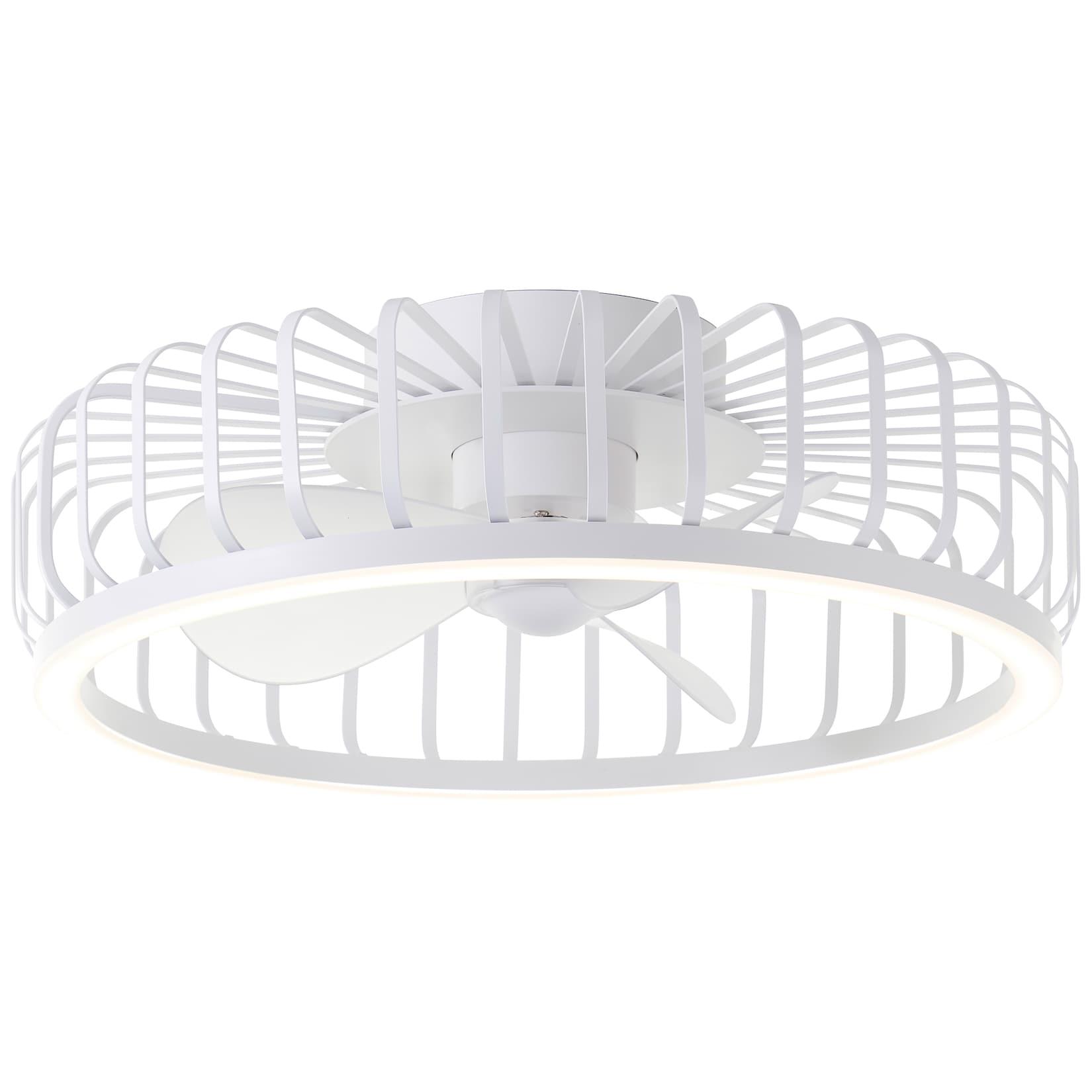 BRILLIANT Deckenleuchte Capo LED-Deckenleuchte, Ventilator, Ø 48 cm, 4200 lm, dimmbar, CCT, weiß
