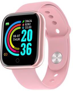 Shopalltechgadgets Fitness Smartwatch With Heart Rate Monitor And Waterproof Design For Android And IPhone pink