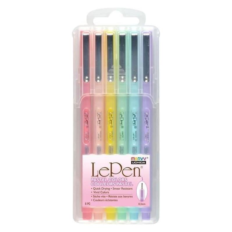Marvy Le Pen Pastel Fineliner, 6 Farben (6x) (58223836)