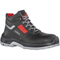 U-Power, Sicherheitsschuhe, Sicherheitsstiefel Devastate Grösse 45 schwarz/rot S3 SRC RS EN ISO 20345 vollnarbiges Leder (S3, 45)