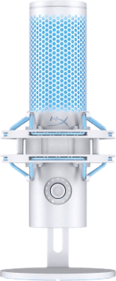 Micrófono - HYPERX QuadCast 2, USB, Sensor para silenciar, Indicadores LED, Blanco