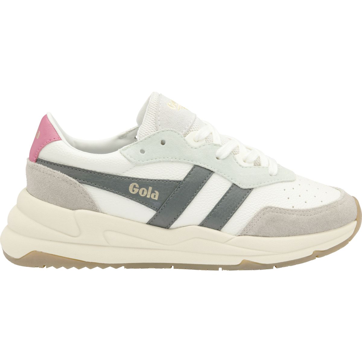 Gola Saturn Quadrant Sneaker Women off white/feather grey/storm (LG) 9 CLB521-LG-9-offwhitefeathergreystorm