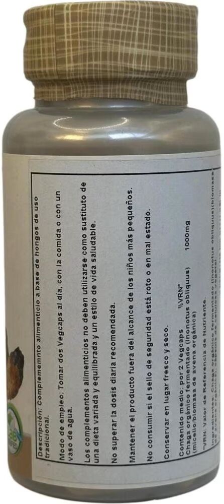 Solaray Chaga Fermentada 500 Mg 60 Cápsulas Talla Única Unisex