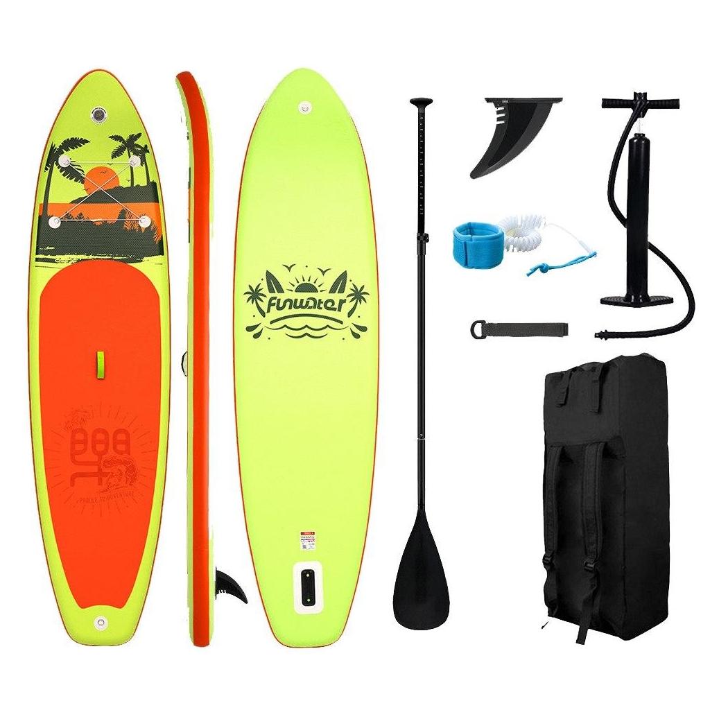 Bestway Zestaw Deska SUP Paddleboard do Pływania 7w1 Żółta KUBISPORT 335x84x15 cm (58017598)