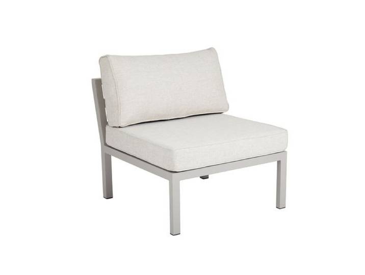 Loungesofa-Modul Weldon Mittelteil Khaki Aluminium