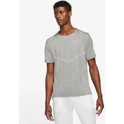 NIKE Herren T-Shirt Herren Laufshirt Dri-FIT Rise 365, Größe L in Grau Grau