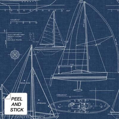 NextWall Yacht Club Peel and Stick Removable Wallpaper