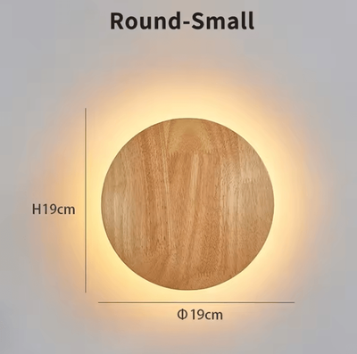 Inspire Curations Nordic Wooden LED Wall Lamp circular 8w