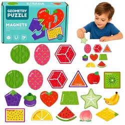Magnetisches Puzzle Lernfrüchte Magnete für Tafeln und Kühlschränke 30 Stück.