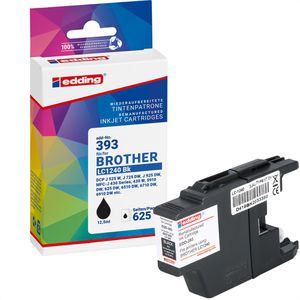 Edding kompatibel für Brother LC-1240BK, 625 Seiten, schwarz,  Tinte EDD-393