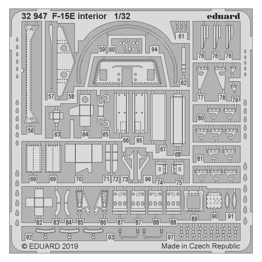 Eduard F-15E interior for Tamiya (32947)