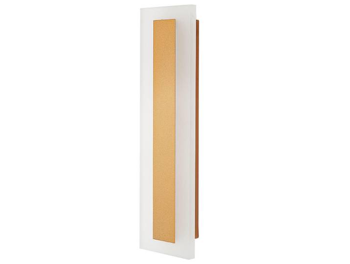 Beliani Aussenwandleuchte Rosalie 4/9/30 cm, Goldfarben, Metall, LED integrated, 9x30x4 cm, Lampen & Leuchten, Außenbeleuchtung, Außenwandleuchten