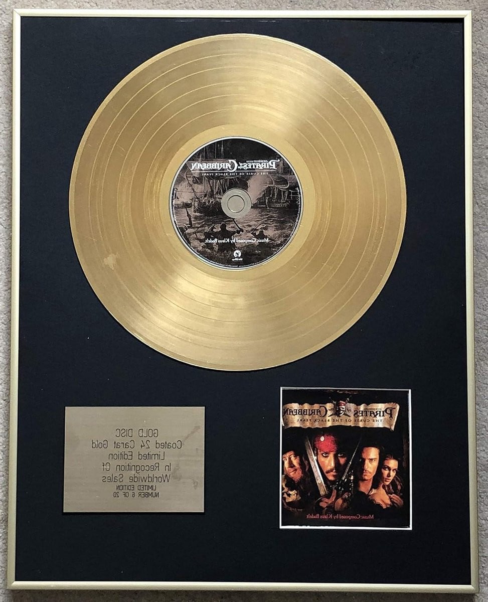 Gouden LP Presentatie Wanddecoratie Muziek Memorabilia Gelimiteerde Oplage - Goud Zwart - 50.8 x 40.6 cm