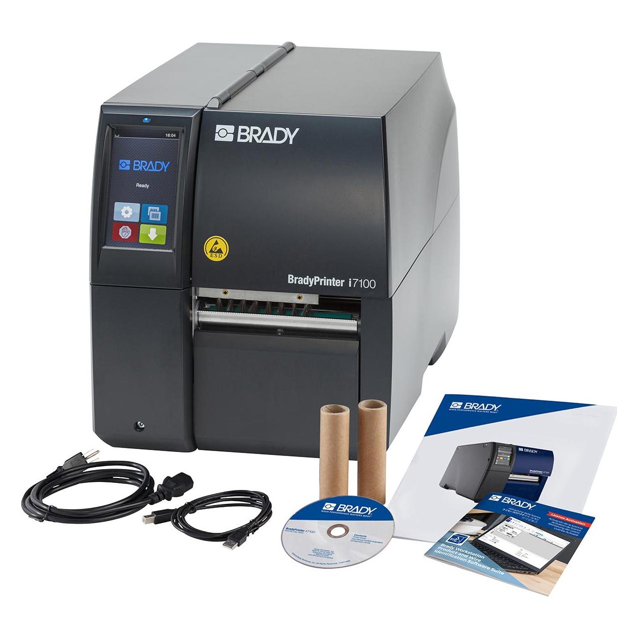 Brady BradyPrinter i7100-300-ESD-EU, Thermotransferdrucker, max. Breite 110 mm, 300 dpi, USB, Seri (300 dpi) (I7100-300-ESD-EU)