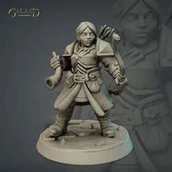 Female Dwarf Archer von Galaad Miniatures aus Caravan and Dwarves September Release