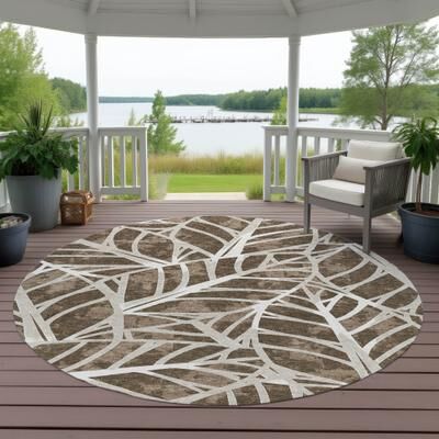 Addison Rugs Machine Washable Indoor/ Outdoor Floral Canaan Chantille Rug