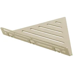 Duschablage Eckablage Aluminium, sandfarben, mit Reling – TI-SHELF LINE