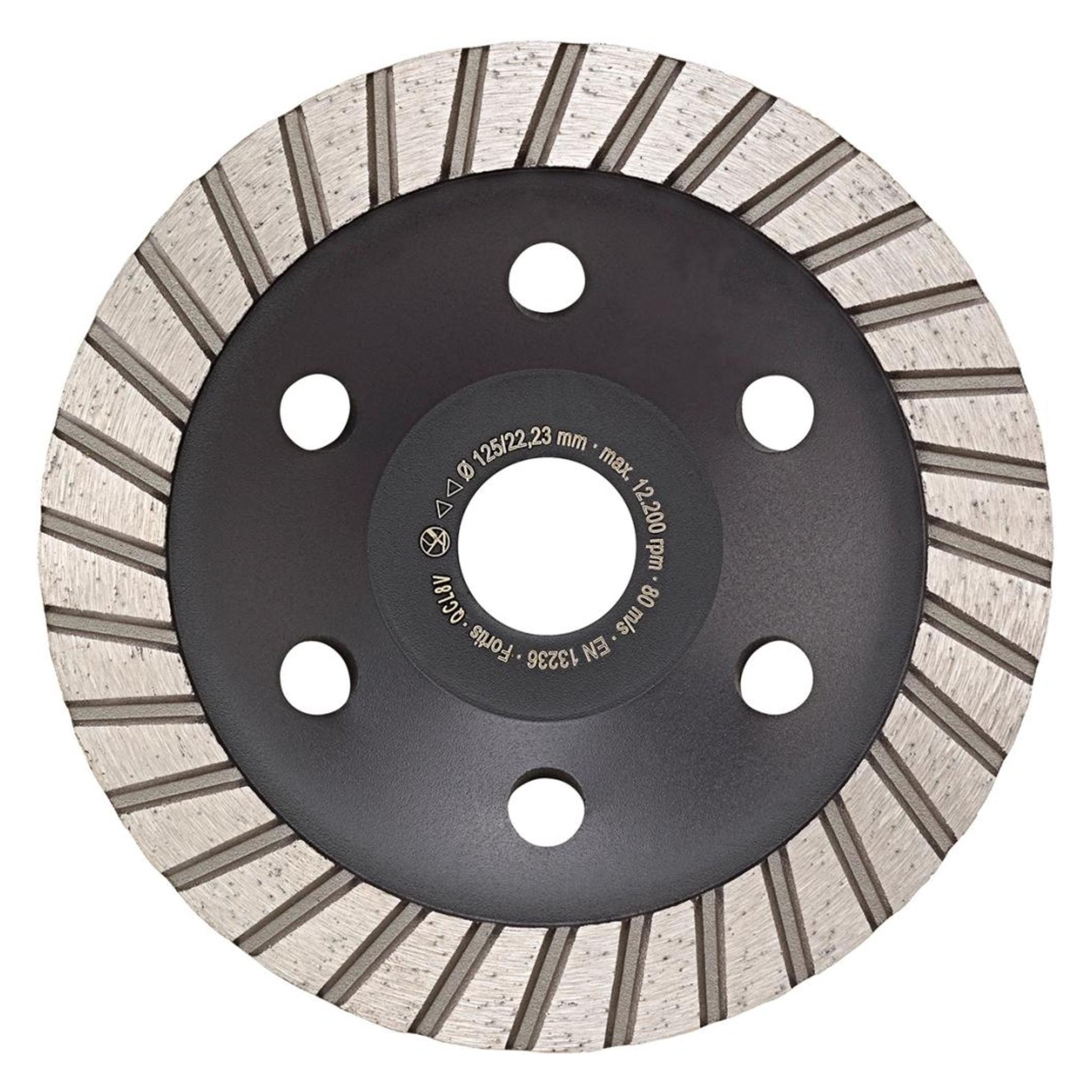 Fortis Diamant Schleifteller Power Turbo 125 mm einreihiges Turbosegment (4317784704823)