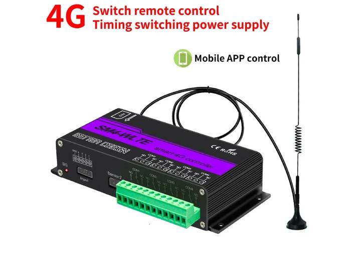 Contrôleur de relais 4G LTE GSM GPRS, interrupteur d'alimentation à distance intelligent SMS, contrôle de la température et de l'humidité, ouvre-porte de Garage automatique