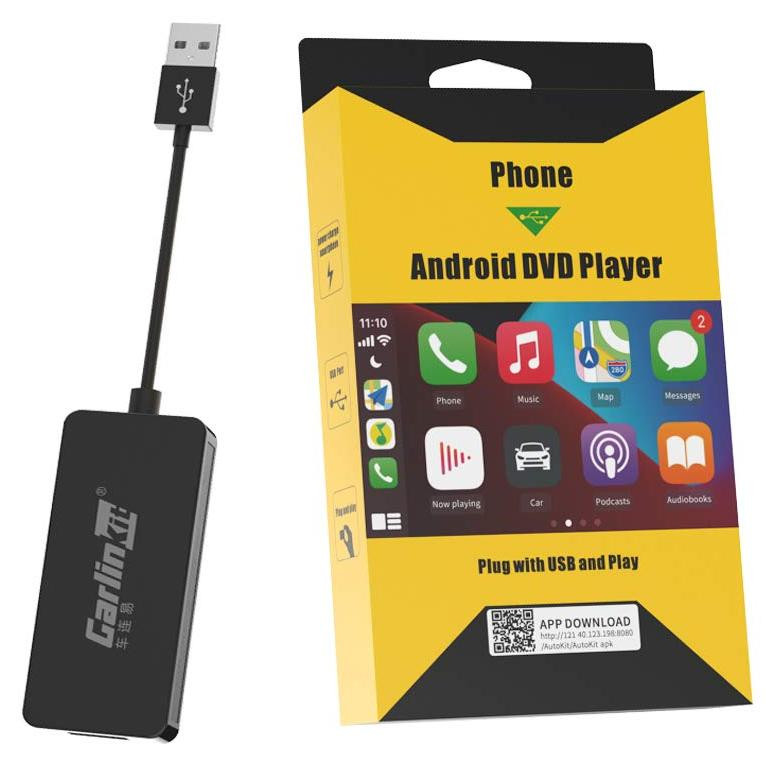 Carlinkit bedrade CarPlay en Android Auto adapter voor Android autoradio's