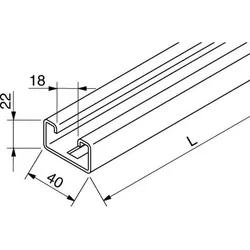 Rico C-Profilschiene 15F2-3000-L