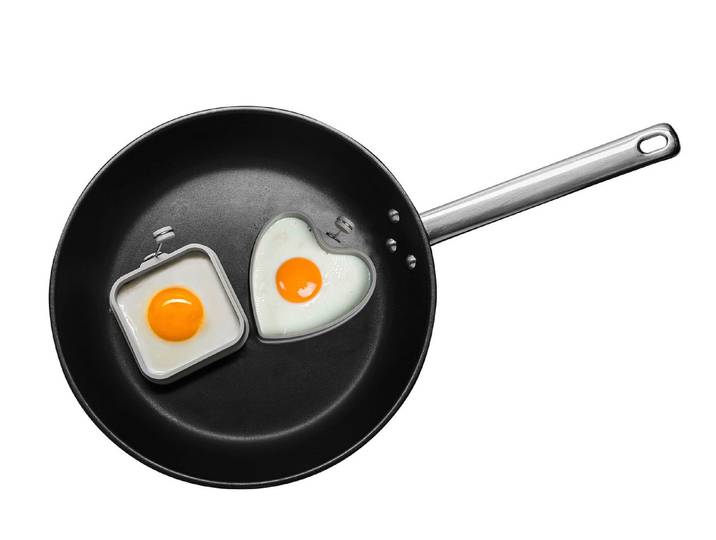 Hitzebeständiges Eiformer-Set aus Silikon, 2-teilig, Grau, Eiformer Quadrat