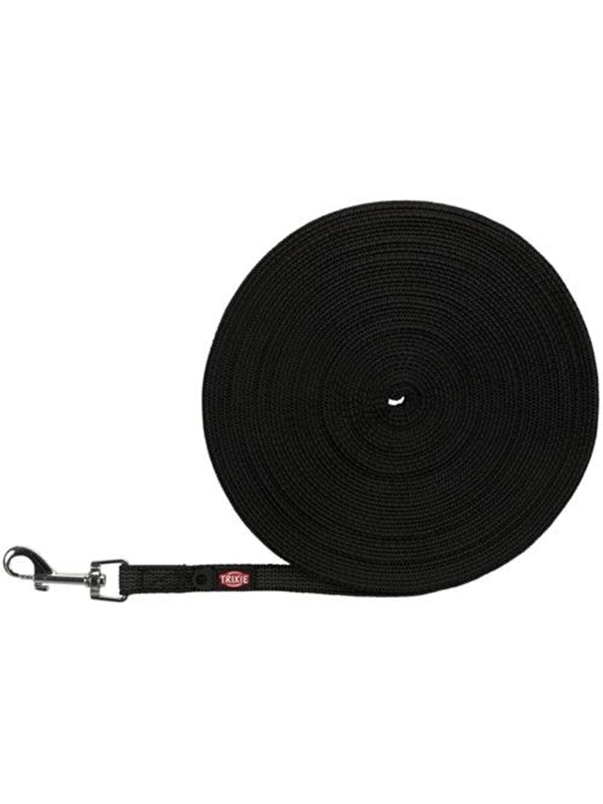 Trixie Tracking leash rubberised S-M: 15 m/15 mm - black