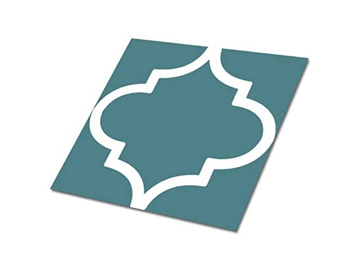 Decormat Selbstklebende Vinylfliesen Dekoartikel Aufkleber Satz von 9 Fliesen - 30x30 cm Bodenbeläge PVC Fliesenaufkleber Wandfliesen für die Küche Grün - Arabischer Stil