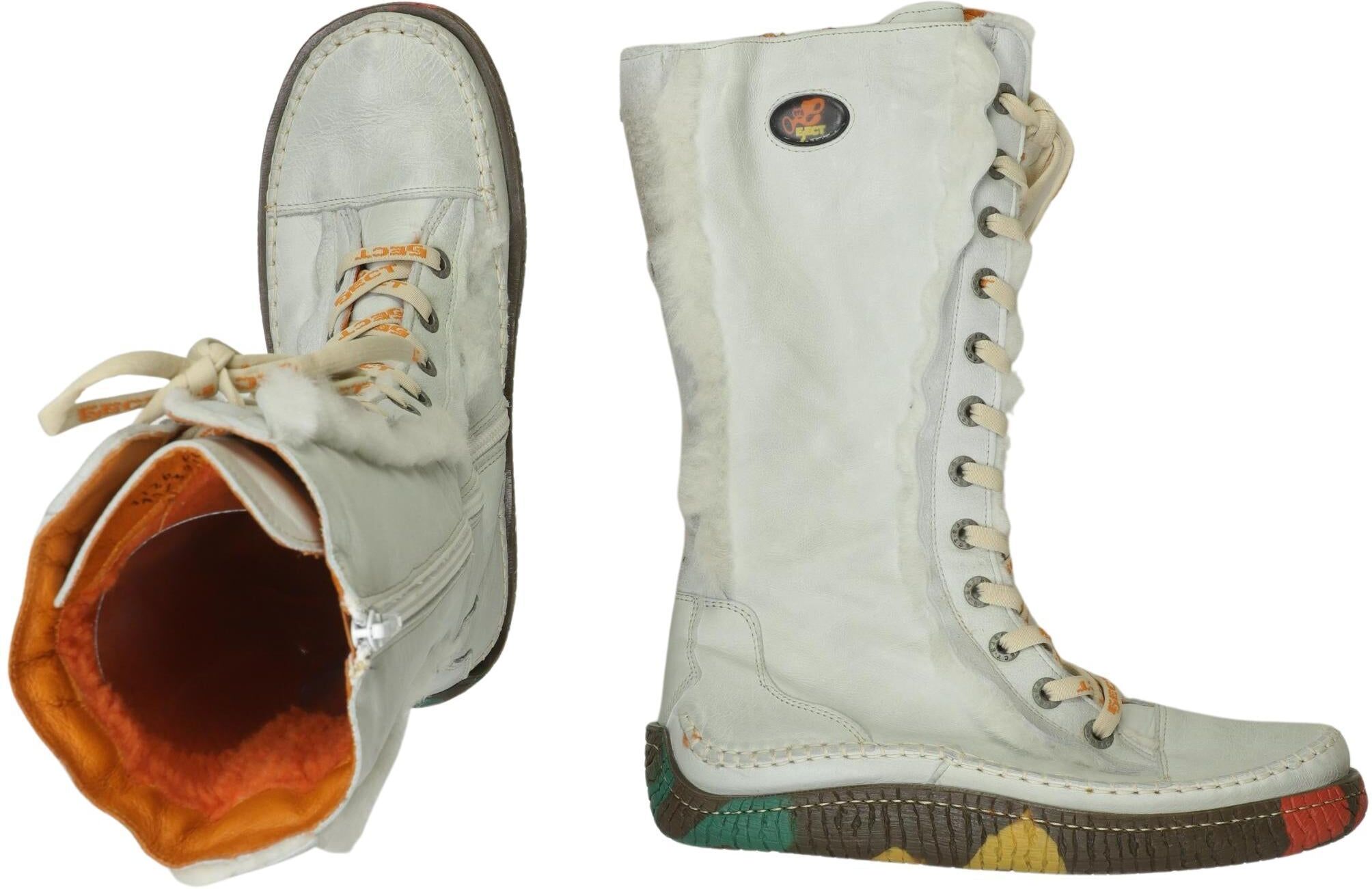 Eject Damen Stiefel, Weiß, Gr. EU 40, Leder - Second Hand
