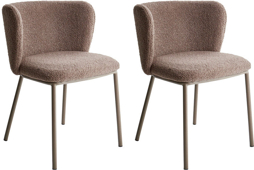 Brayden Studio Charlett 15.7cm H Upholstered Upholstered Back Side Chair Brown 75cm H X 45cm W X 52cm D