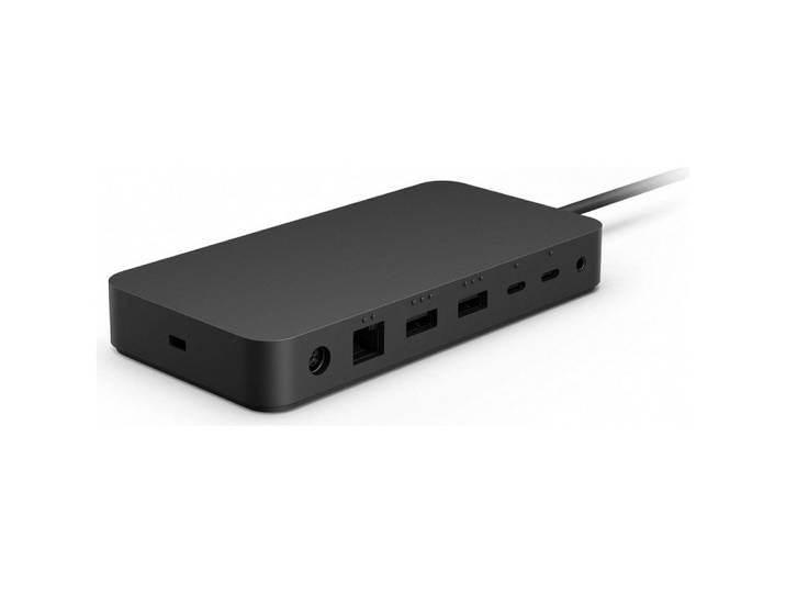 Microsoft Laptop-Dockingstation Surface Thunderbolt 4 Dock - schwarze Dockingstation, (Dockingstation für Surface Geräte), Unterstützt zwei 4K-Bildschirme