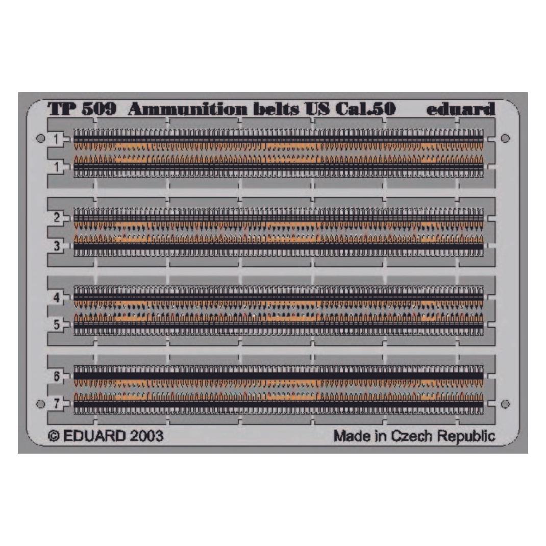 Eduard Ammunition belts US Cal.50, Coloriert. (TP509)