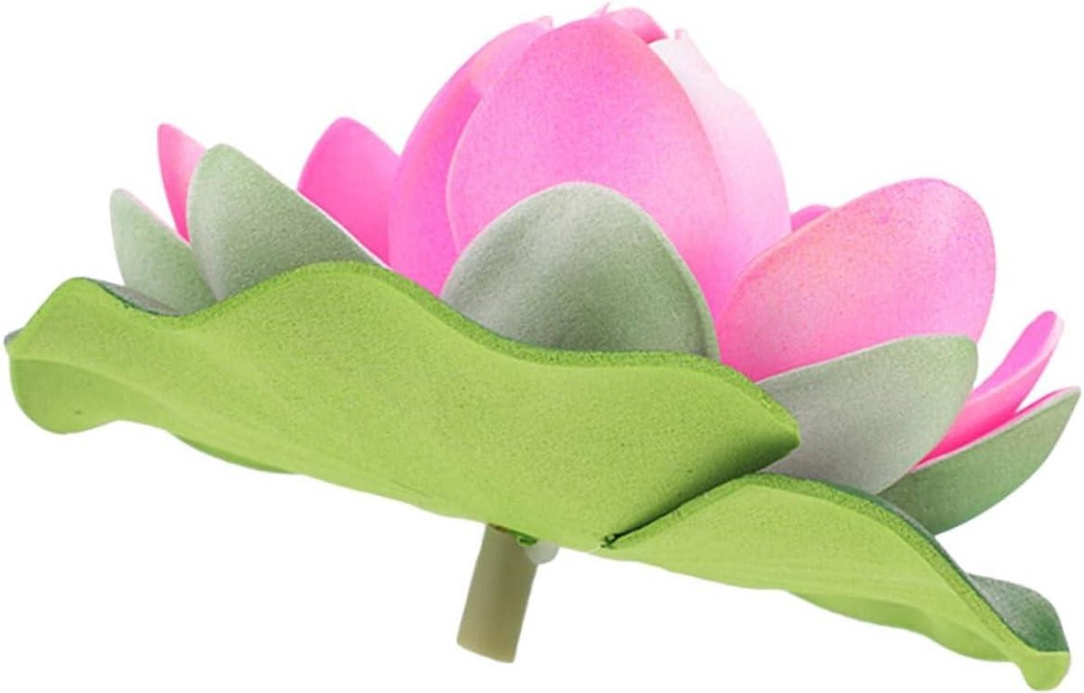 Roze Kunstmatige Lotusbloem - Drijvende Nepbloem voor Vijver Decoratie - 10 cm