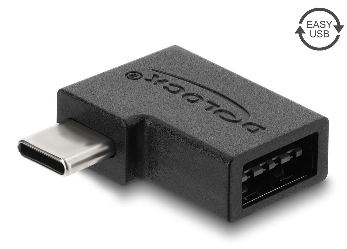 Delock USB-C adapter gebogen Type-C naar USB 2.0 poort